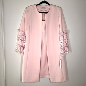 Tahari Women's Set - Crepe Jacket with Tulip Sleeve Lace & Sheath Dress Size 16
